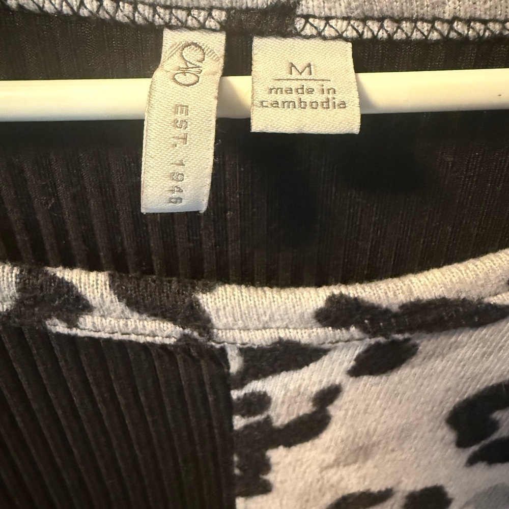 Cato Black and White Patchwork Blouse - Picture 2 of 3